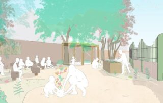 Artist's impression of Colliers Water garden in Thornton Heath