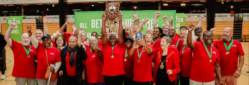Team Croydon hold up the winners' cup at the Better Games 2025.
