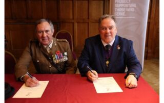 Mayor Perry and Major Church signed the Armed Forces Covenant.